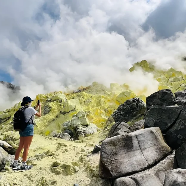 Detail of the sulphur formations in the Sulphur Mines